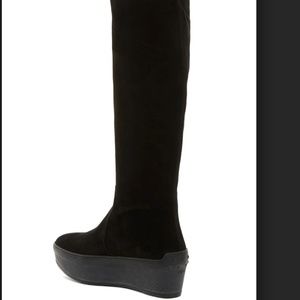 TOD’s Black Suede Knee High Boots